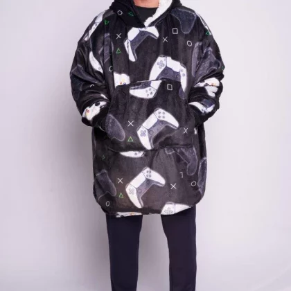 Printed Adult Hoodie - Gamer Black